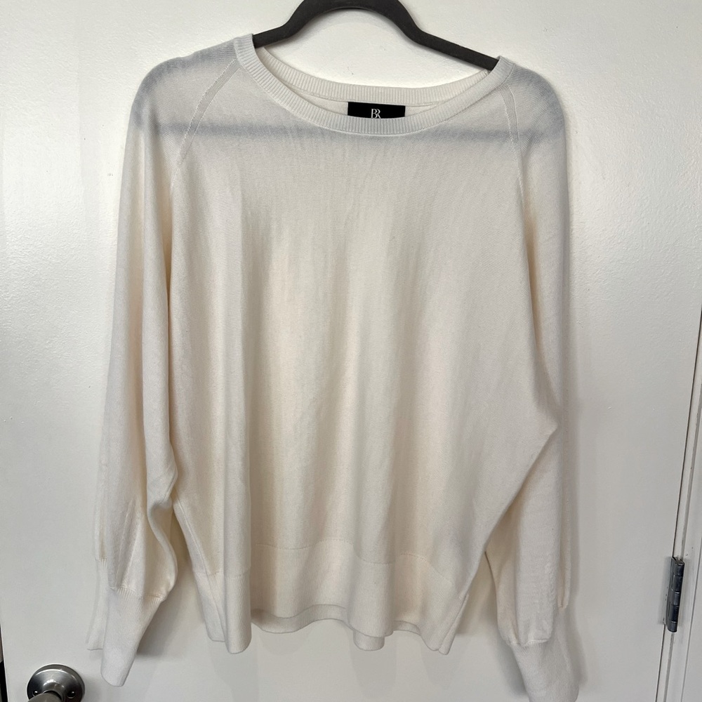 Banana Republic Elegant White Sweater Office Holiday